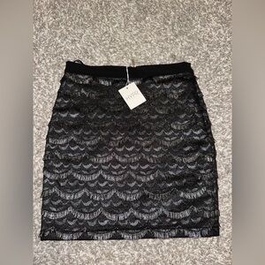 Black shimmery Lace Skirt
